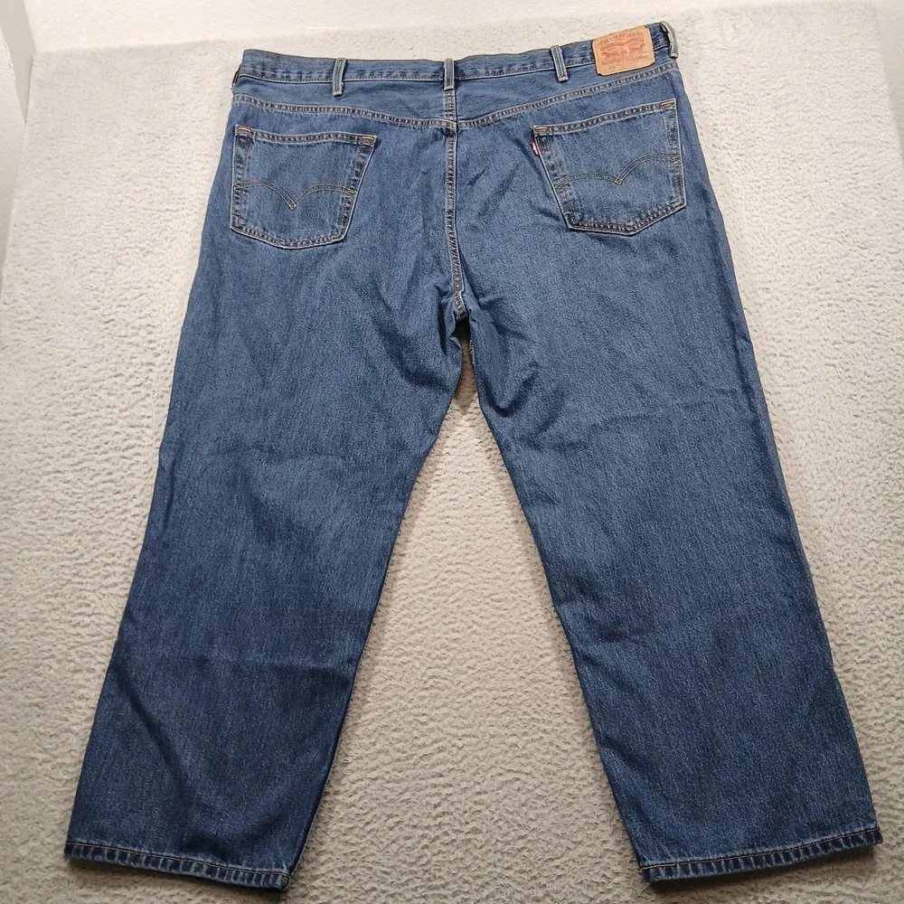 Levi's 550 Relaxed Fit Tapered Leg‎ Jeans Mens 50x30 Medium Wash Blue Denim EUC